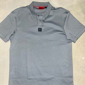 BOSS STACKED-LOGO POLO SHIRT IN INTERLOCK COTTON